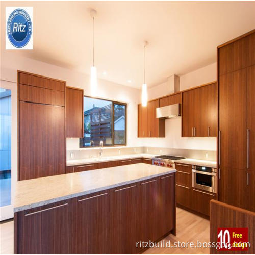 Home Furniture Customized Solid Wood PVC Material Kitchen Cabinets